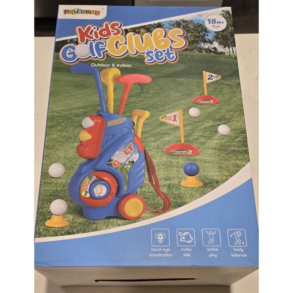 Popsunny Kids Golf Clubs Set Outdoor Indoor 18M+ CP10142 CP10144 2024